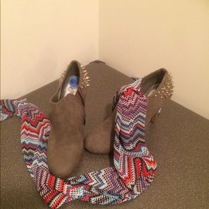 Grey ankle boots